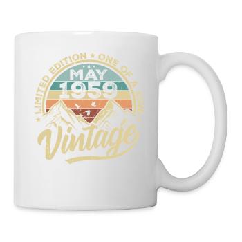 Geburtstag Vintage Mai 1959 original May 1959 - Tasse - Weiß - Rechts