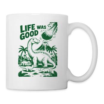 La vie était belle – Le dernier regard des dinosaures - Mug blanc - blanc - Droite