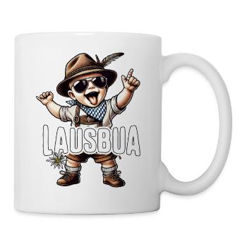 Lausbua T-Shirt Kinder Trachtenshirt Herren Tracht - Tasse - Weiß - Rechts