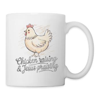 Chickens Chicken Jesus Saying Gift Idea Farmer - Mug - white - Right