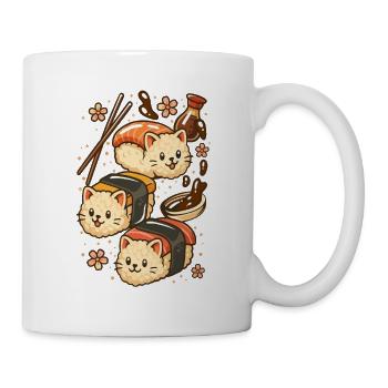 Chat sushis - Mug blanc - blanc - Droite