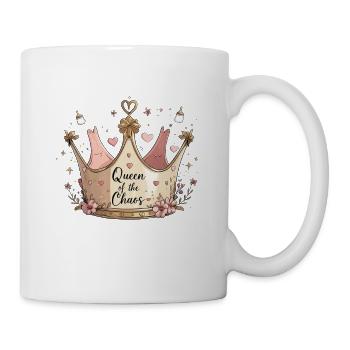 Queen of the Chaos – Mom with a sense of humor - Mug - white - Right