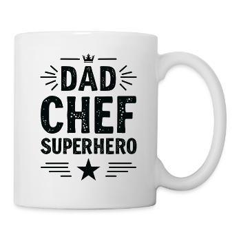Papa chef super-héros – Papa Koch Superheld - Mug blanc - blanc - Droite