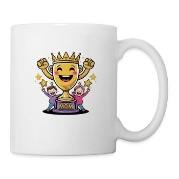 Trophée de la meilleure maman – Doux motif de la fête des mères - Mug blanc - blanc - Droite