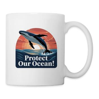 WHALES, PROTECT OUR OCEAN - Mug - white - Right