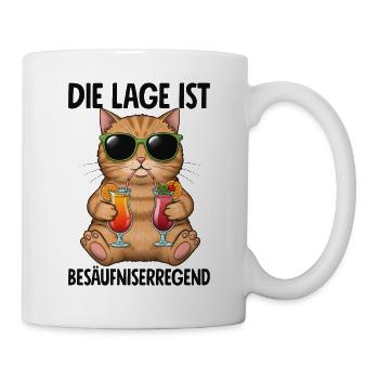 Die Lage Ist Besäufniserregend - Tasse - Weiß - Rechts