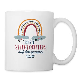 Beste Stieftochter Bonustochter Stiefkind Tochter - Tasse - Weiß - Rechts