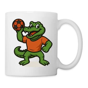handball krokodil - Tasse - Weiß - Rechts