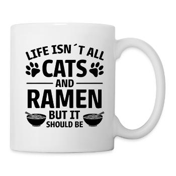 Ramen Cat Anime Funny Kawaii Ramen Gift - Mug - white - Right
