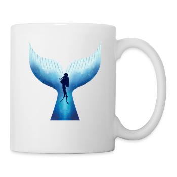 Wal und Taucher Whale and Diver - Mug - white - Right