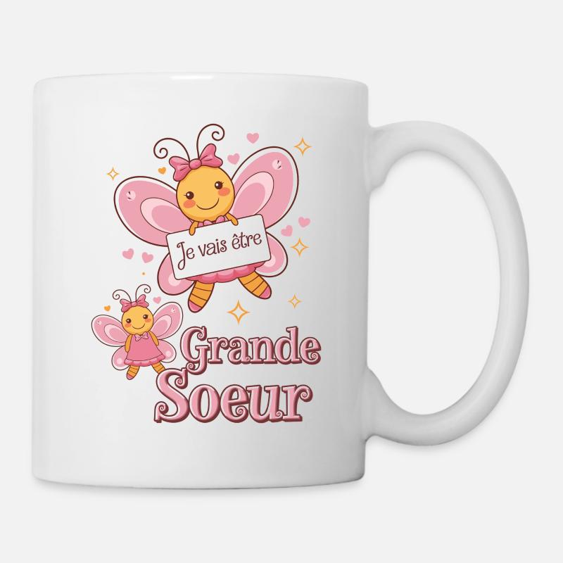 Grande Sœur Future Grande Soeur Annonce Grossesse - Mug blanc - blanc
