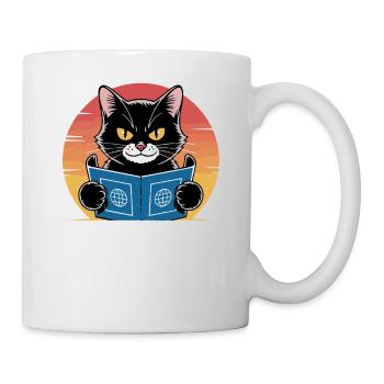 Weltherrschaft – Katze mit großen Plänen - Tasse - Weiß - Rechts