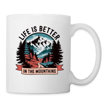 Life is better in the mountains - Mug - white - Right