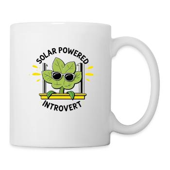 Solar Powered Introvert – Plant Joke - Mug - white - Right