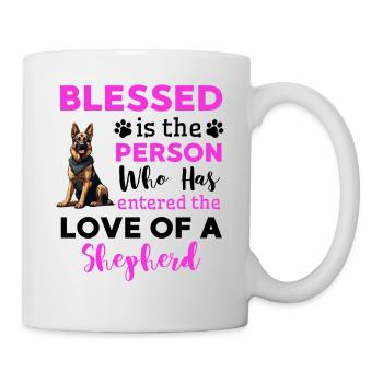 Drôle de dicton de berger allemand - Mug blanc - blanc - Droite