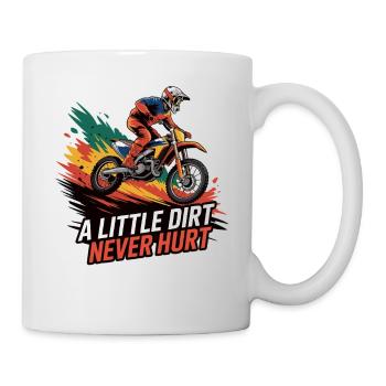 Action de motocross - Un peu de saleté ne fait jamais de mal - Mug blanc - blanc - Droite
