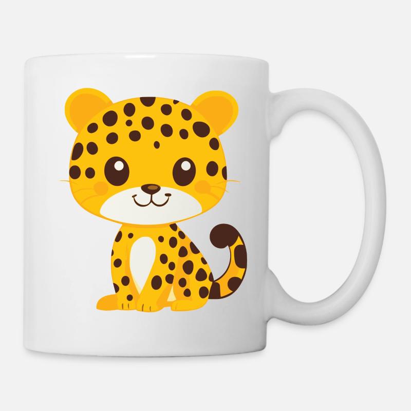 kleiner Leopard - Tasse - Weiß