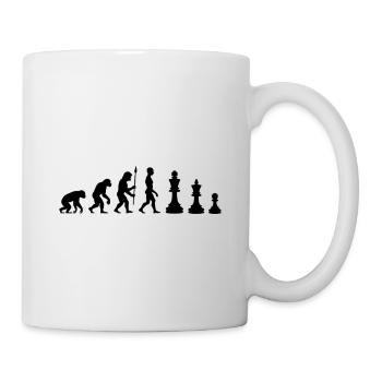 Schach Entwicklung Schachspieler Design - Tasse - Weiß - Rechts