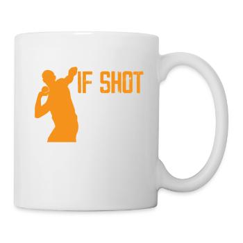 Shot Put Running Humor Design - Tasse - Weiß - Rechts