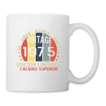 50 Jahre Geburtstagsgeschenk aus dem Jahr 1975 - Tasse - Weiß - Rechts
