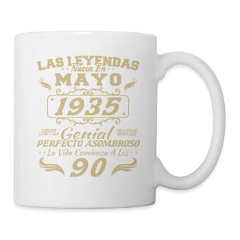 Mai 1935 Vintage Geburtstagsgeschenk - Tasse - Weiß - Rechts