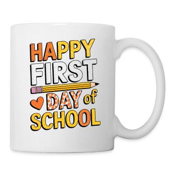 First day of school enrollment design - Mug - white - Right