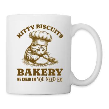 Kitty Biscuits Bakery We Knead Em You Need Em - Mug - white - Right