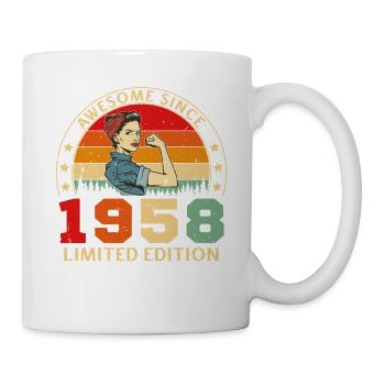 1958 Vintage Retro Geburtstagsgeschenk - Tasse - Weiß - Rechts