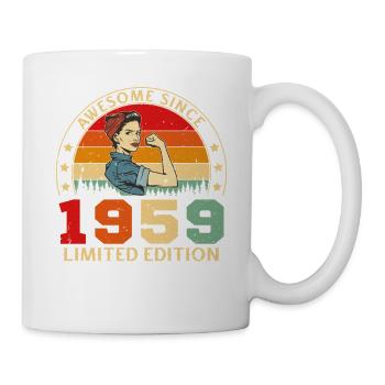 1959 Vintage Retro Frau Geburtstagsgeschenk - Tasse - Weiß - Rechts
