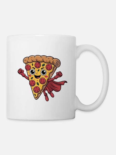 Lustiges Pizza Design Pizzabäcker - Tasse - Weiß