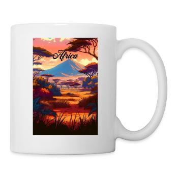 Africa Safari Retro Poster Vintage Souvenir - Mug - white - Right