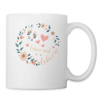 Lustige Arbeit und Entbindung Krankenschwester Damen Retro Blumen - Tasse - Weiß - Rechts