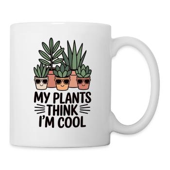 Pflanzenliebe mit Stil Meine Pflanzen feiern mich - Tasse - Weiß - Rechts