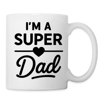 Ich bin ein Super Papa – Geschenk Vatertag - Tasse - Weiß - Rechts