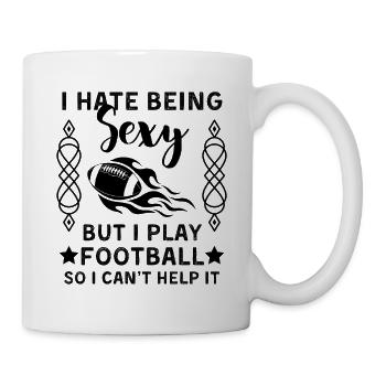 American Football Fan Design - Tasse - Weiß - Rechts