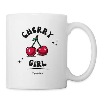 Cherry Girl – Cheeky cherry design with a retro vibe - Mug - white - Right