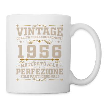 70 Jahre 1956 Vintage Retro Geburtstagsgeschenk - Tasse - Weiß - Rechts