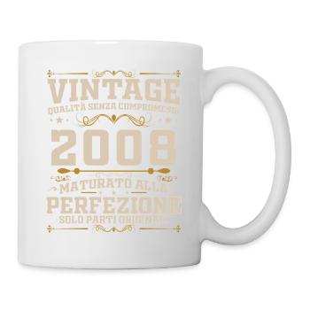 18 Years 2008 Vintage Retro Birthday Gift - Mug - white - Right