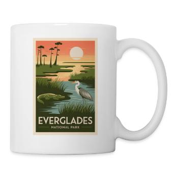 Everglades Affiche Rétro Vintage Souvenir - Mug blanc - blanc - Droite