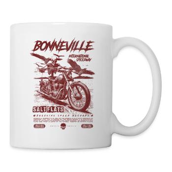 Bonneville Salzwüste Motorrad Vintage Biker - Tasse - Weiß - Rechts