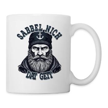 East Frisian North Sea sailor Sabbel nich dat geit - Mug - white - Right
