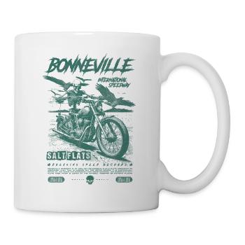 Bonneville Salzwüste Motorrad Vintage Biker - Tasse - Weiß - Rechts