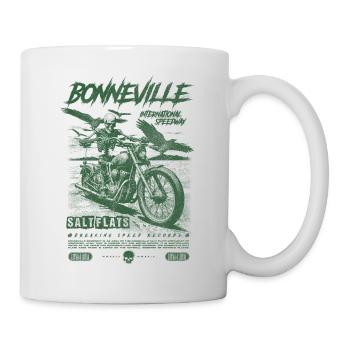 Bonneville Salzwüste Motorrad Vintage Biker - Tasse - Weiß - Rechts
