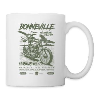 Bonneville Salzwüste Motorrad Vintage Biker - Tasse - Weiß - Rechts