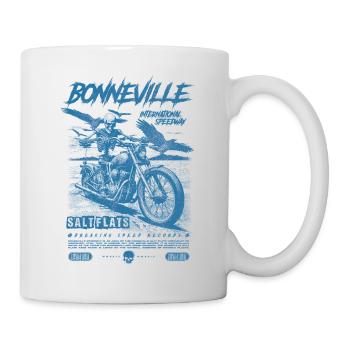 Bonneville Salzwüste Motorrad Vintage Biker - Tasse - Weiß - Rechts