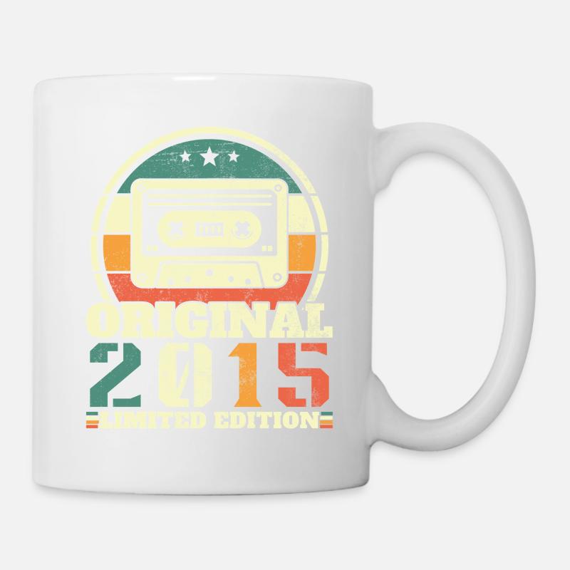 2015 Vintage Retro Cadeau D’anniversaire - Mug blanc - blanc