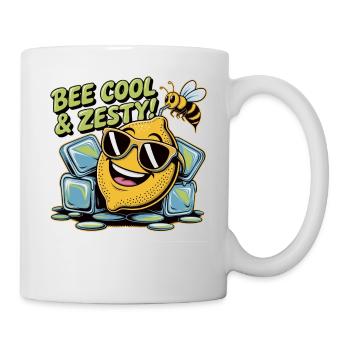 Lemon meets bee – stay cool! - Mug - white - Right