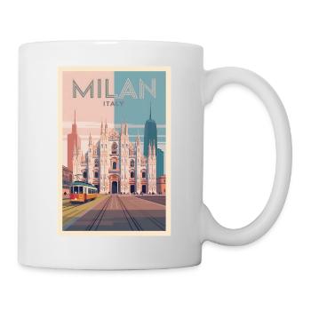 Miami Art Deco Retro Poster Vintage Souvenir - Tasse - Weiß - Rechts
