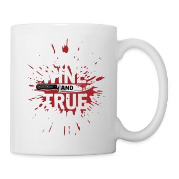 Chiens, vin et true crime – Funny Design - Mug blanc - blanc - Droite