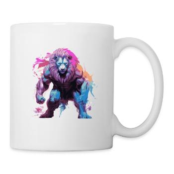 Löwe Muskeln - Tasse - Weiß - Rechts